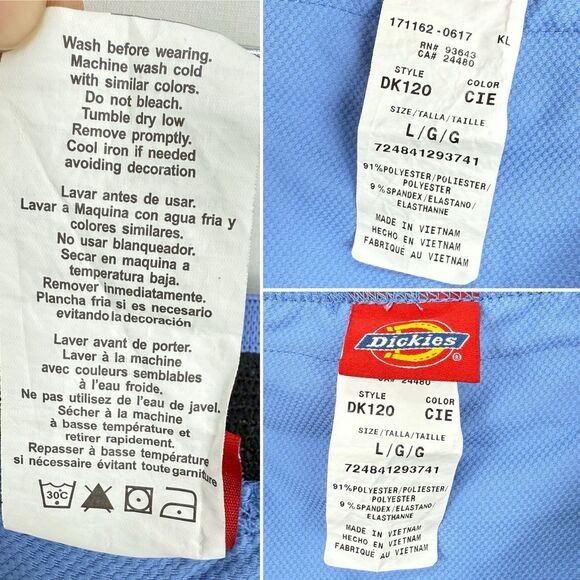 Dickies DK120 Men’s Scrub Pants Blue Elastic Waist Drawstring Size L Medical - Picture 11 of 16